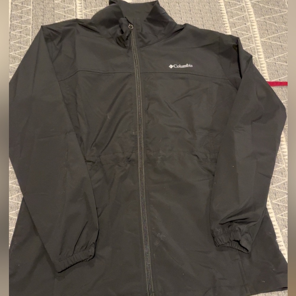 Columbia women’s Black Raincoat- no stains